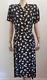 Vtg 1940s 40s Rayon Day Dress Birds Novelty Print Mid Century sz 10 EUC