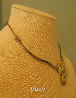 Vtg. MID Century Jack Boyd Brutalist Bronze Necklace / Hand Forged & Hand Made