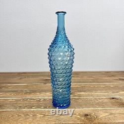 Vtg Mid Century Diamond Pattern Decanter Bottle
