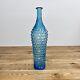 Vtg Mid Century Diamond Pattern Decanter Bottle