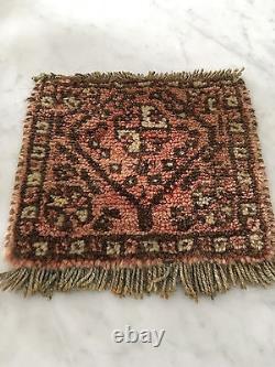 Vtg Mid Century/Hollywood Regency Mini Square Turkish Wool Rug