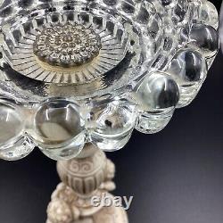 Vtg Mid Century Hollywood Regency Novelty Resin Cherub 10 Glass Ashtray Stand