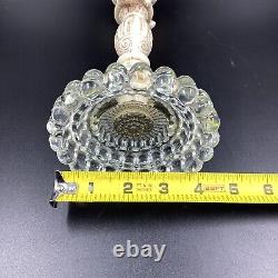 Vtg Mid Century Hollywood Regency Novelty Resin Cherub 10 Glass Ashtray Stand