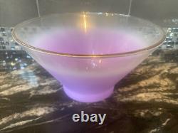 Vtg Mid Century Modern BLENDO, 11 Piece Frosted Ombre Glass Salad Bowl Set