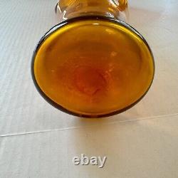 Vtg Mid-Century Modern BLENKO GLASS TANGERINE / AMBERINA PITCHER 6030M by HUSTED