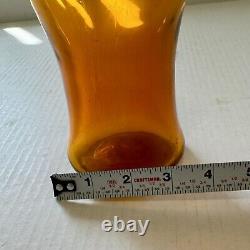 Vtg Mid-Century Modern BLENKO GLASS TANGERINE / AMBERINA PITCHER 6030M by HUSTED