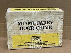 Vtg Mid-Century Modern Miami Carey Chime Doorbell Troubadoor Brass Eagle Crest