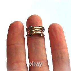 Vtg Mid Century Modern Sterling Silver 14k Yellow Gold