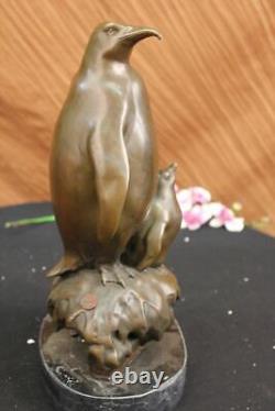 Vtg Mid Century Modernist Bronze Brass Abstract Penguin Bird Sculpture Gift Deal