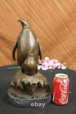 Vtg Mid Century Modernist Bronze Brass Abstract Penguin Bird Sculpture Gift Deal