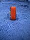 Vtg Mid Century Modernist Red Rectangle Clay Adjustable Ring
