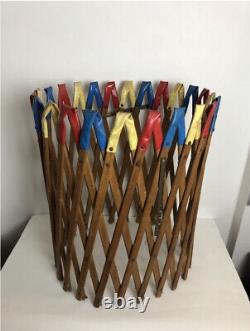 Vtg Mid-Century Wooden Cylinder Concertina Stand Architects Plans Tubes Umbrella