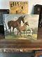 Vtg. Mid-century Modern Paint By Number? Horse Artwork Farmhouse Country Pony