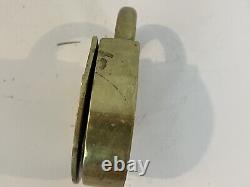 Vtg Virginia Metalcrafters Mid Century Modern Solid Brass Padlock Ashtray 3-45