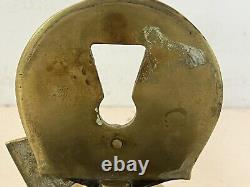 Vtg Virginia Metalcrafters Mid Century Modern Solid Brass Padlock Ashtray 3-45